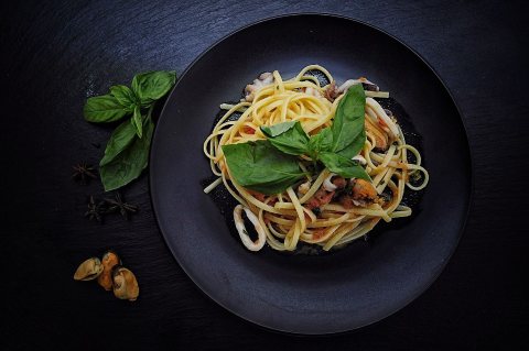 Паста с морепродуктами - заказать на дом. Паста с морепродуктами - доставка по Одессе.